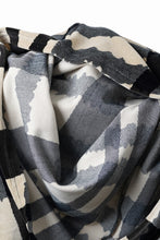 画像をギャラリービューアに読み込む, A.F ARTEFACT SWITCHING PULLOVER / JACQUARD DEFORMED PLAID VELOR (BLACK x GREY x IVORY)