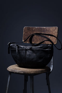 Load image into Gallery viewer, ISAMU KATAYAMA BACKLASH SHOULDER BAG / OBJECT DYED DOUBLE SHOULDER LEATHER (BLACK)