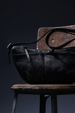 画像をギャラリービューアに読み込む, ISAMU KATAYAMA BACKLASH SHOULDER BAG / OBJECT DYED DOUBLE SHOULDER LEATHER (BLACK)