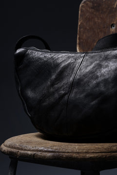 画像をギャラリービューアに読み込む, ISAMU KATAYAMA BACKLASH SHOULDER BAG / OBJECT DYED DOUBLE SHOULDER LEATHER (BLACK)