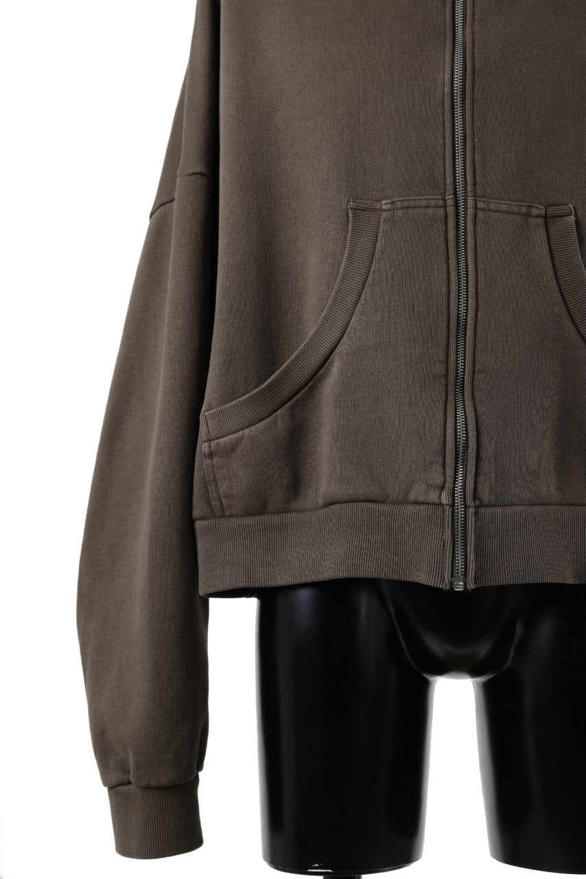 entire studios FULL ZIP SWEAT PARKA (BRUNETTE)