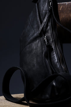 Load image into Gallery viewer, ISAMU KATAYAMA BACKLASH SHOULDER BAG / OBJECT DYED DOUBLE SHOULDER LEATHER (BLACK)