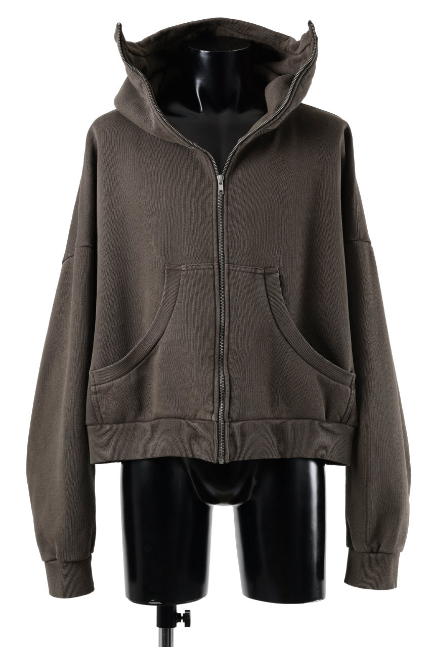 entire studios FULL ZIP SWEAT PARKA (BRUNETTE)