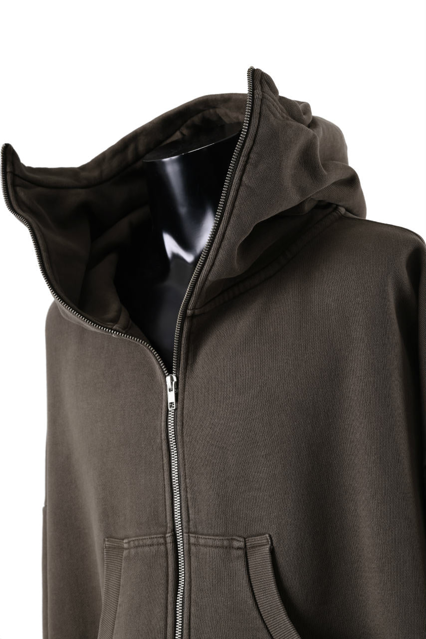 entire studios FULL ZIP SWEAT PARKA (BRUNETTE)