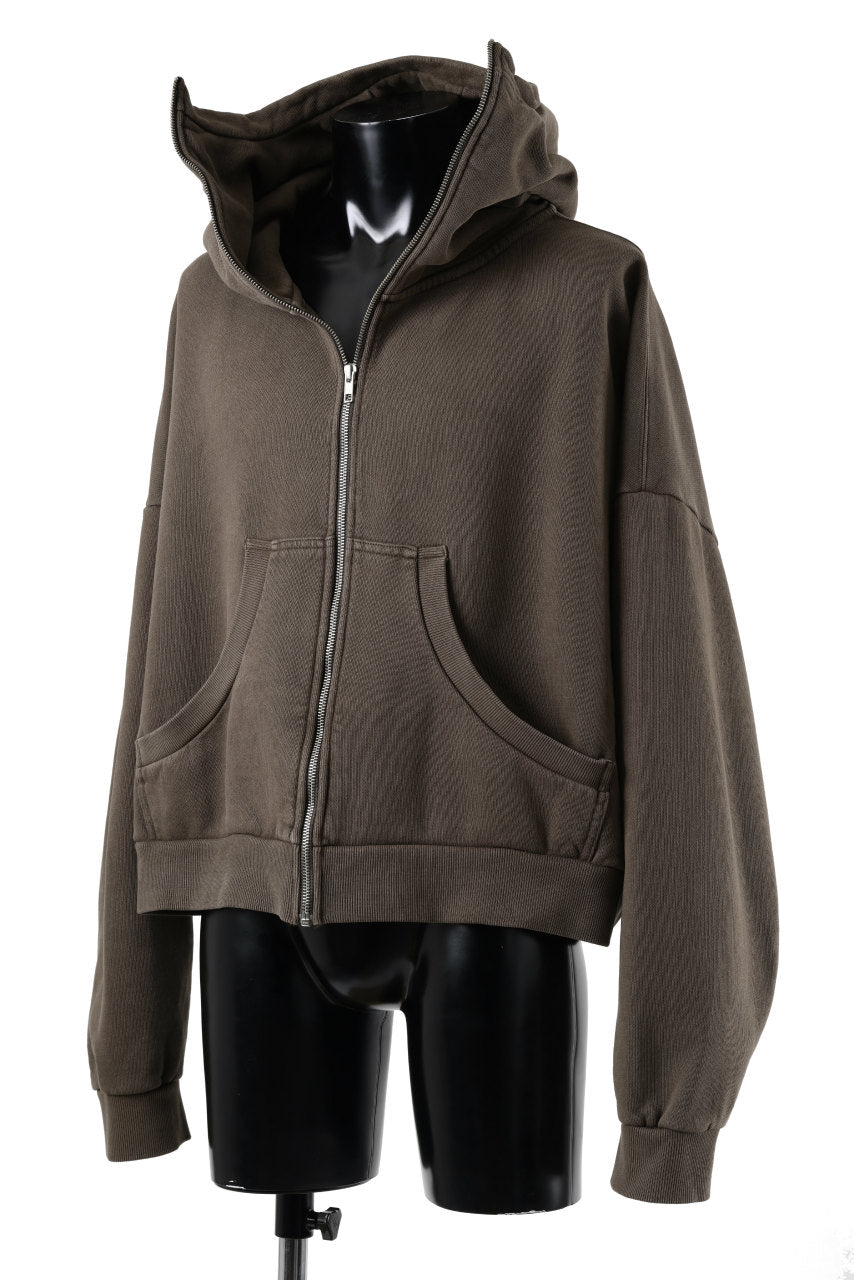 entire studios FULL ZIP SWEAT PARKA (BRUNETTE)