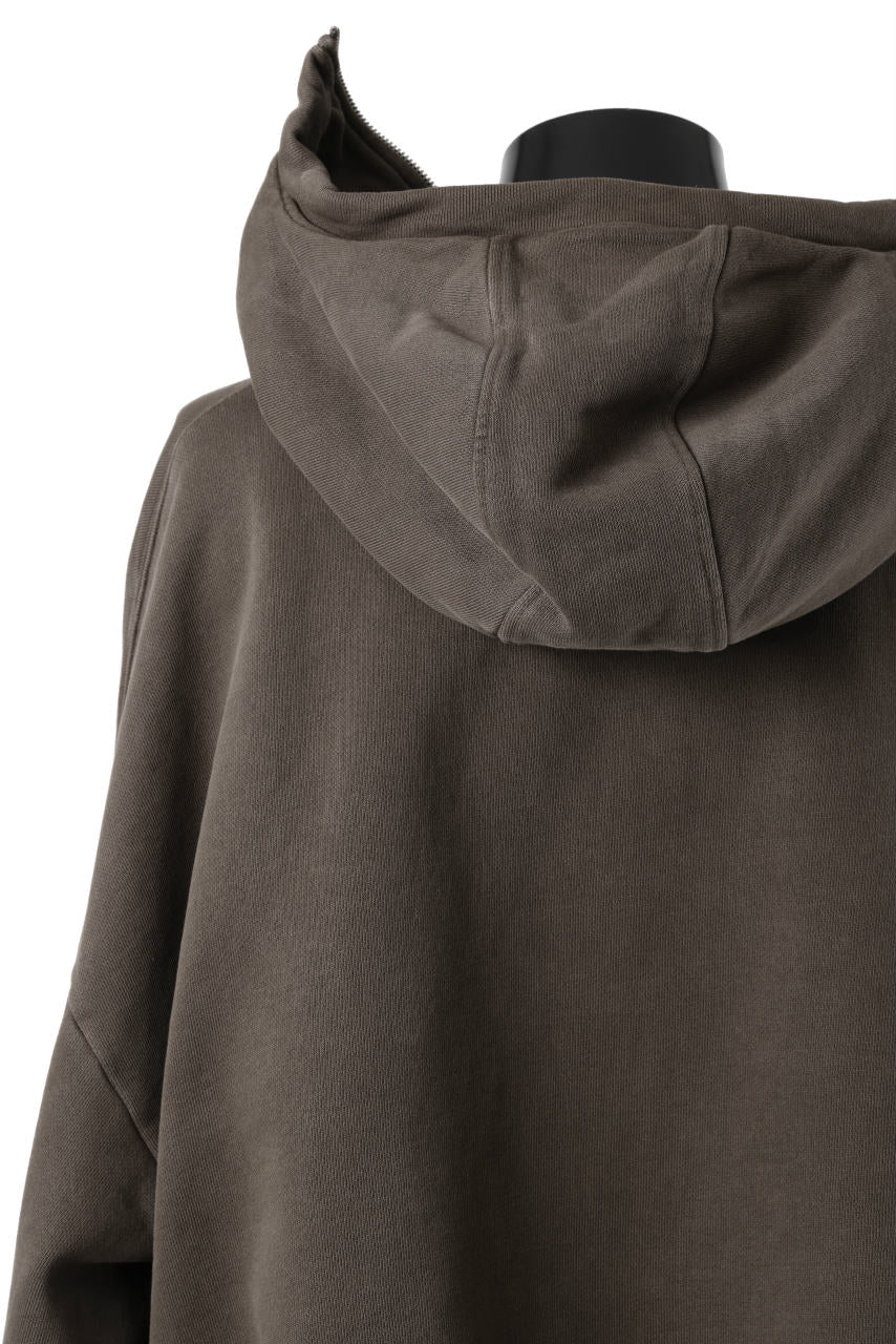 entire studios FULL ZIP SWEAT PARKA (BRUNETTE)