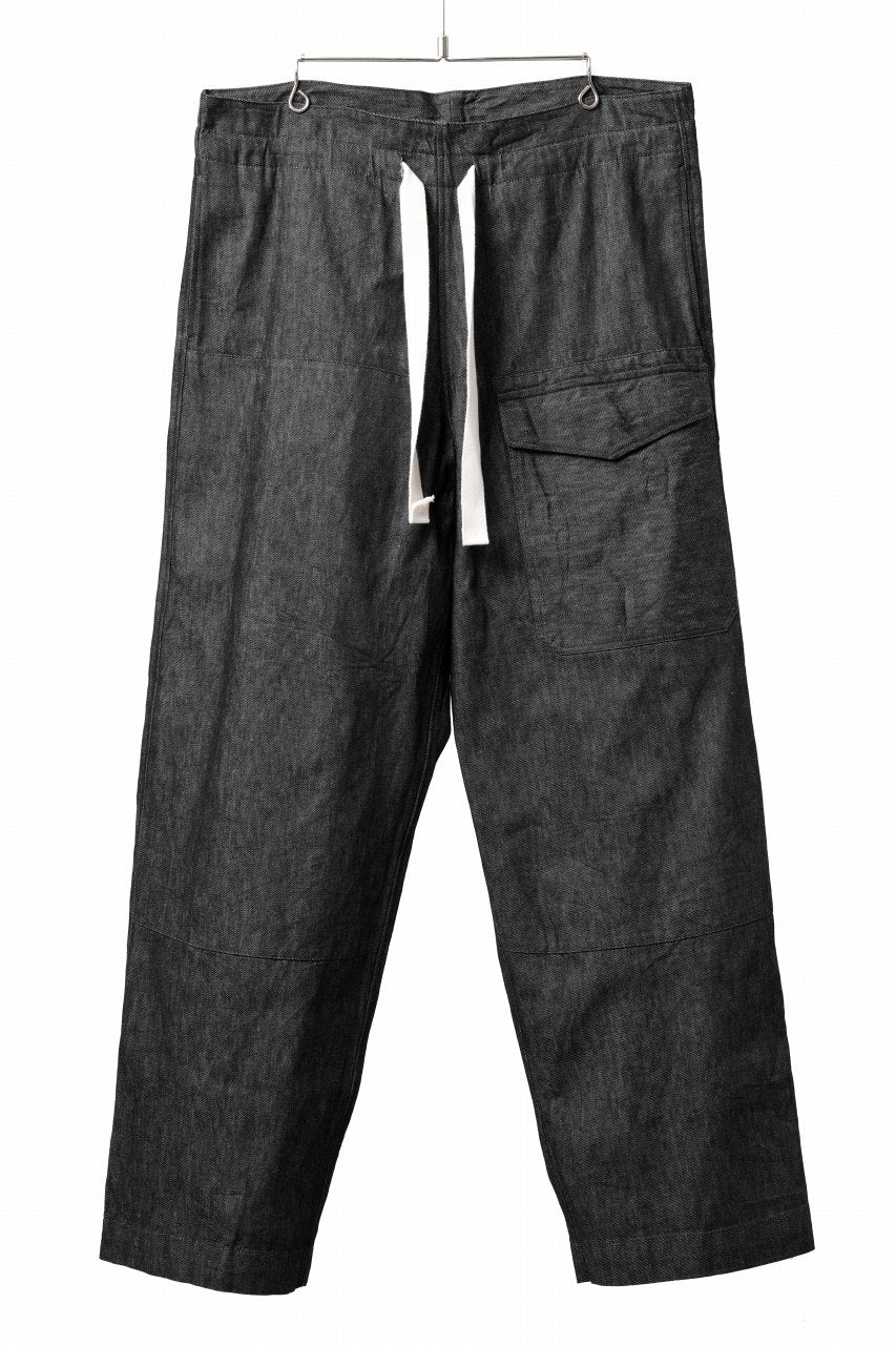 sus-sous trousers MK-1 / 11.5oz supima silket denim (BLACK)