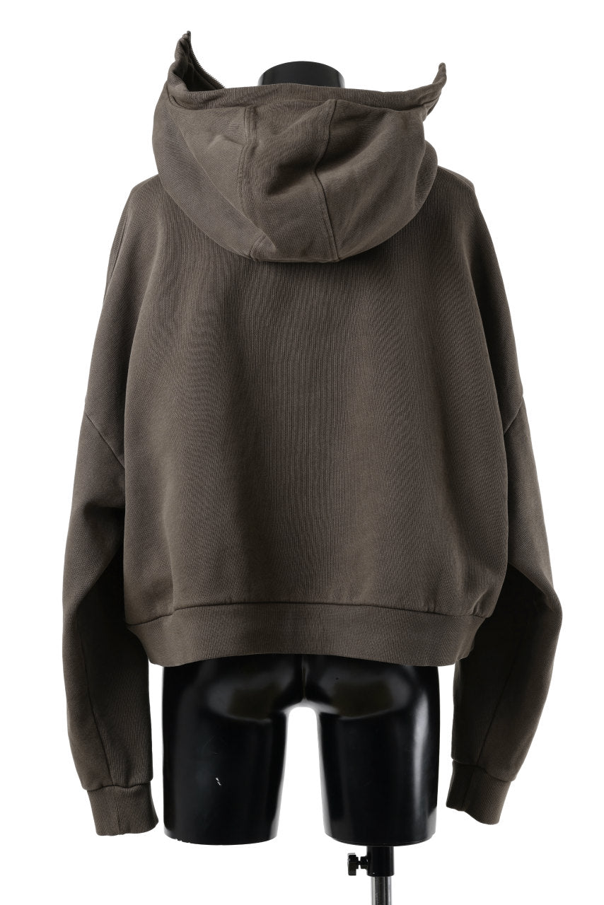 entire studios FULL ZIP SWEAT PARKA (BRUNETTE)