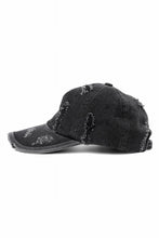 Load image into Gallery viewer, Juun.J Distressed Denim Ball Cap (BLACK)