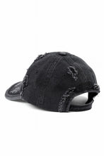 画像をギャラリービューアに読み込む, Juun.J Distressed Denim Ball Cap (BLACK)