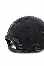 画像をギャラリービューアに読み込む, Juun.J Distressed Denim Ball Cap (BLACK)