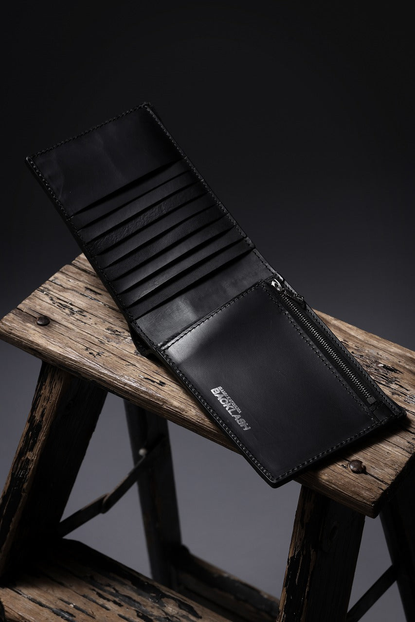 画像をギャラリービューアに読み込む, ISAMU KATAYAMA BACKLASH 2 FOLD WALLET / CROCODILE LEATHER (BLACK)