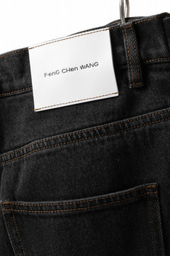 画像をギャラリービューアに読み込む, Feng Chen Wang TILTED WASITBAND JEANS TROUSERS (BLACK/BLUE)