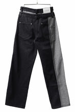 Load image into Gallery viewer, Feng Chen Wang INSIDE-OUT JEANS TROUSERS (BLACK)