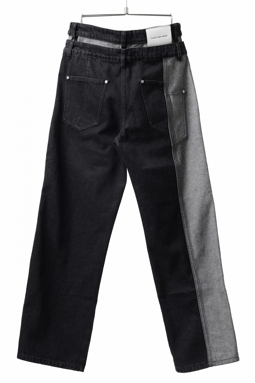 Feng Chen Wang INSIDE-OUT JEANS TROUSERS (BLACK)