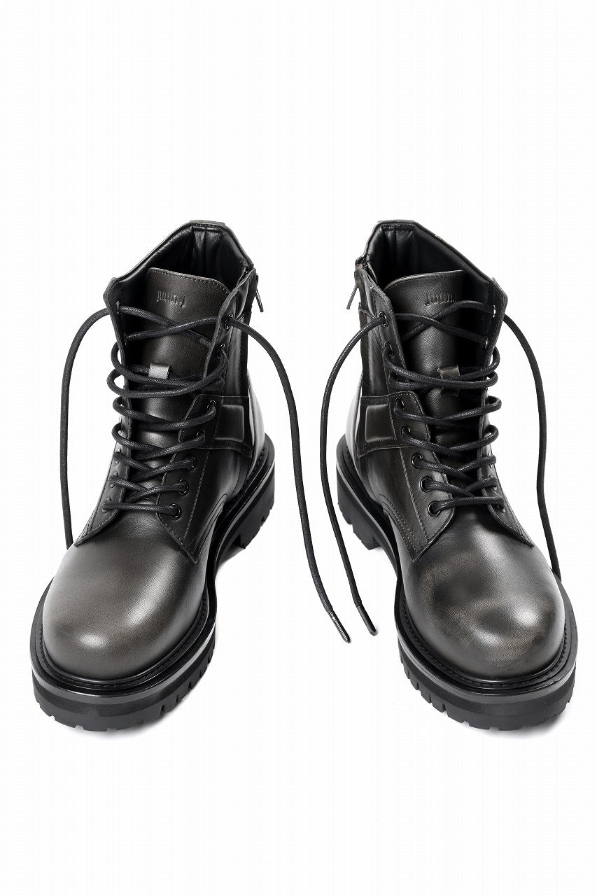 画像をギャラリービューアに読み込む, Juun.J Vibram Sole Military Boots (BLACK)