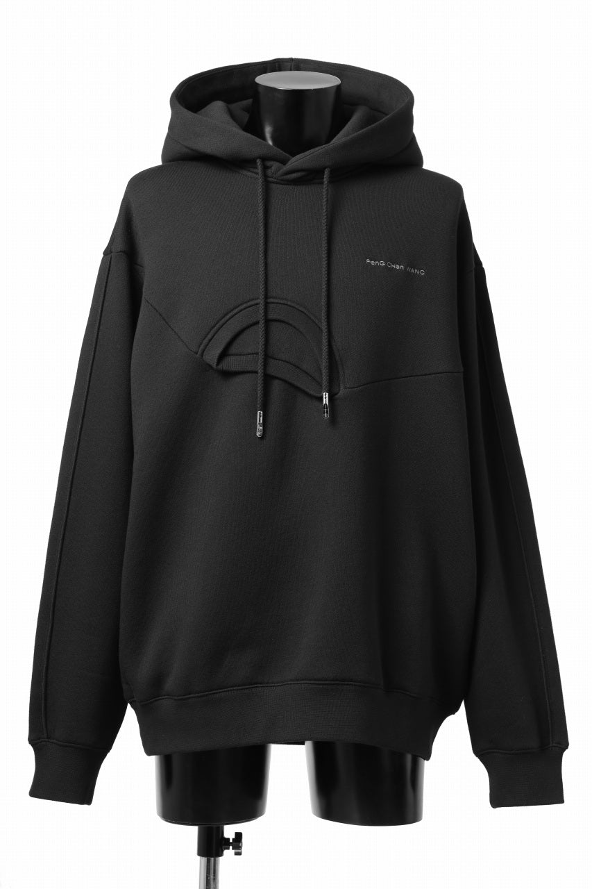 Feng Chen Wang 2 IN 1 HOODIE WITH FELTED BACKING (BLACK)