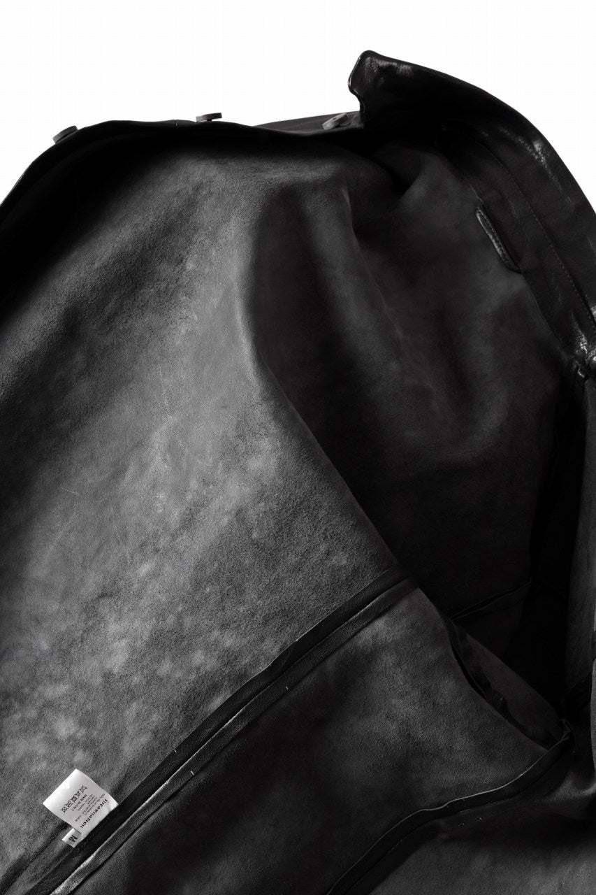 incarnation STAND-COLLAR JACKET PMT-4 / RAGGRINZITA HORSE LEATHER (BLACK)