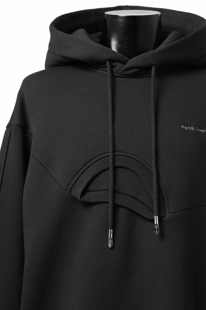 画像をギャラリービューアに読み込む, Feng Chen Wang 2 IN 1 HOODIE WITH FELTED BACKING (BLACK)