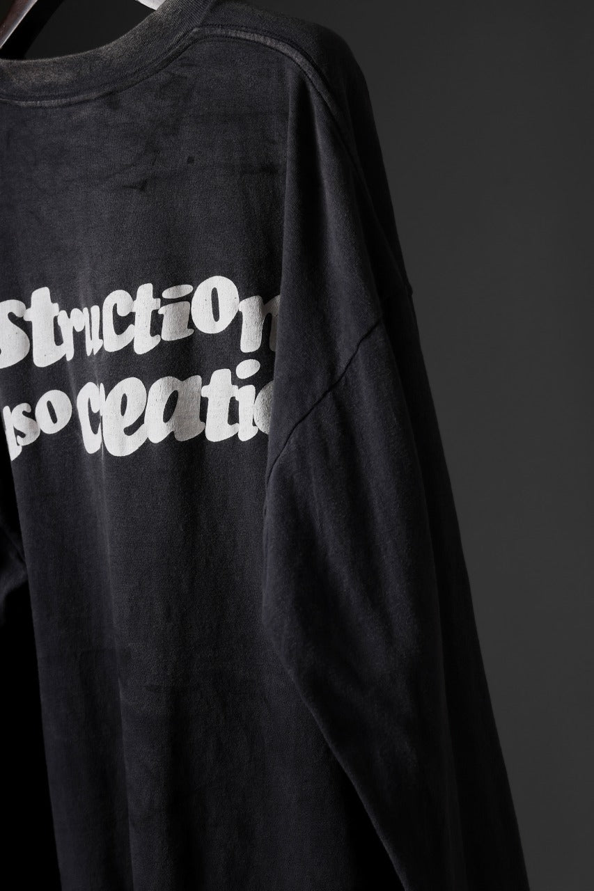 READYMADE L/S T-SHIRT DESTRUCTION (BLACK)