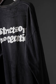 画像をギャラリービューアに読み込む, READYMADE L/S T-SHIRT DESTRUCTION (BLACK)