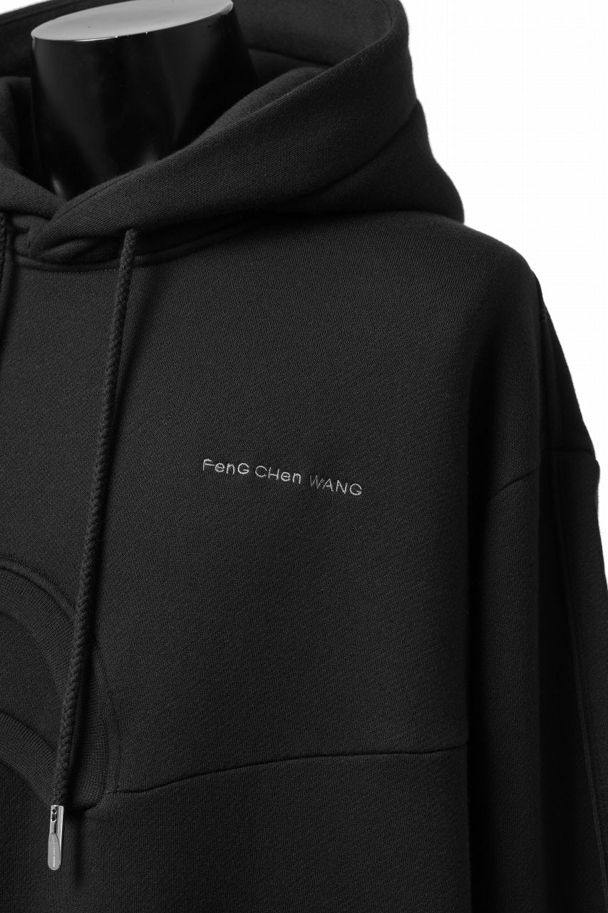 Feng Chen Wang 2 IN 1 HOODIE WITH FELTED BACKING (BLACK)