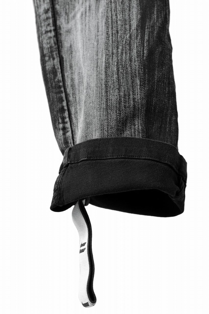 11 BY BORIS BIDJAN SABERI CARGO POCKET PANTS / OBJECT DYED & USED EFFECT "P21B-F1481" (BLACK)