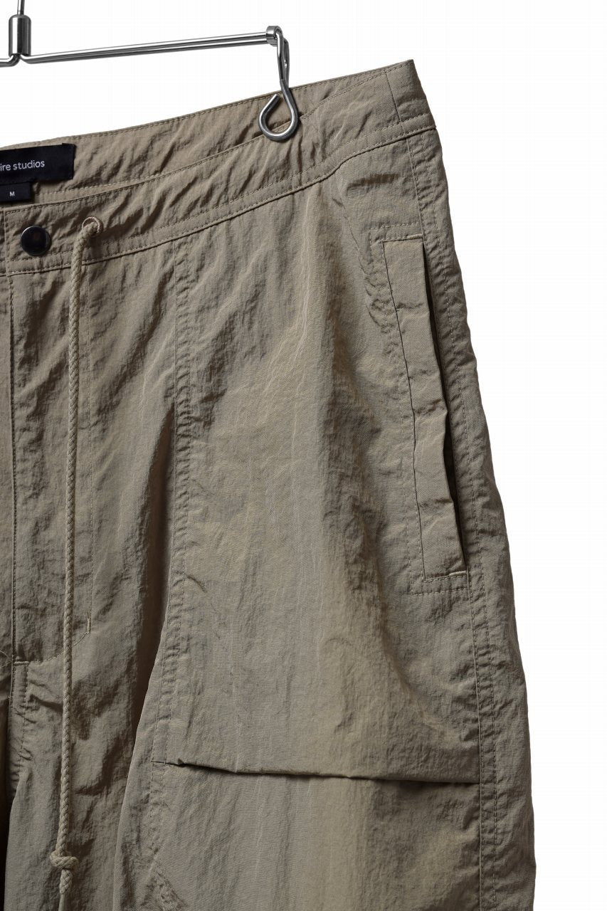 画像をギャラリービューアに読み込む, entire studios FREIGHT CARGO PANTS / CRINKLE NYLON (SAGE)