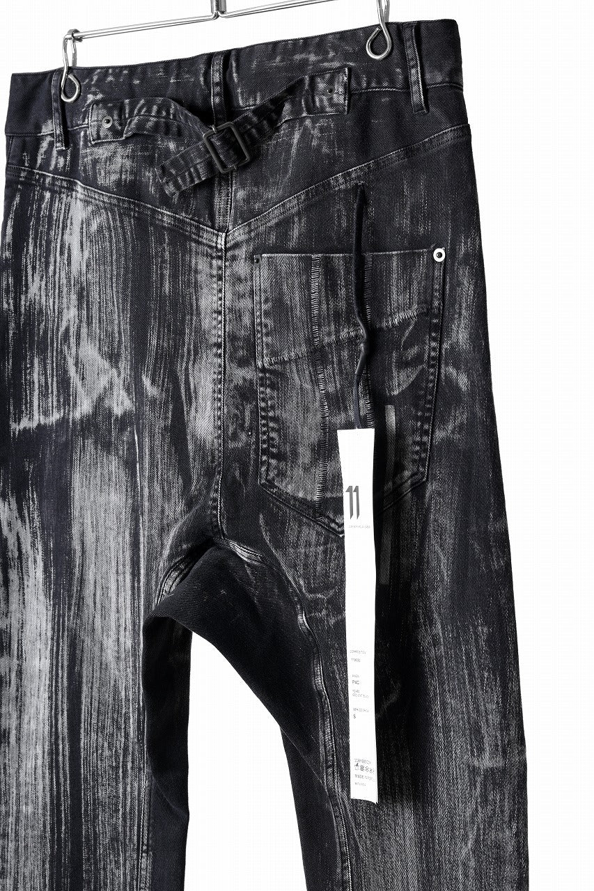 画像をギャラリービューアに読み込む, 11 BY BORIS BIDJAN SABERI LOW CROTCH BAGGY PANTS / OBJECT DYED &amp; USED EFFECT &quot;P4C-F1481&quot; (BLACK)