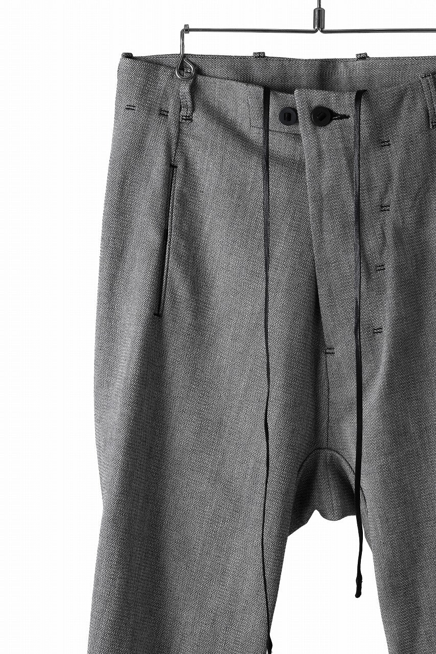 BORIS BIDJAN SABERI DROP CROTCH PANTS / NON OBJECT DYED "P3-FET10005" (GREY)