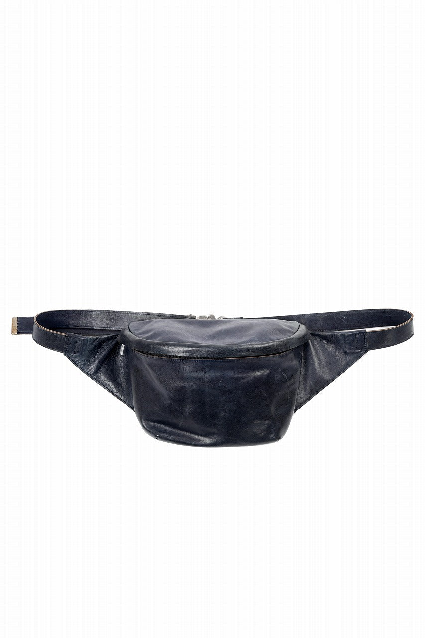 ierib Waist-Shoulder Bag / Shiny Horse Leather (NAVY)