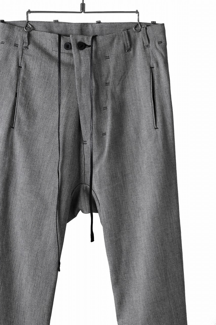 BORIS BIDJAN SABERI DROP CROTCH PANTS / NON OBJECT DYED "P3-FET10005" (GREY)