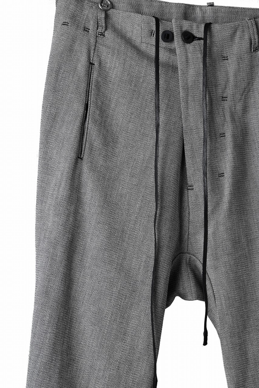 BORIS BIDJAN SABERI DROP CROTCH PANTS / NON OBJECT DYED "P3-FET10005" (GREY)