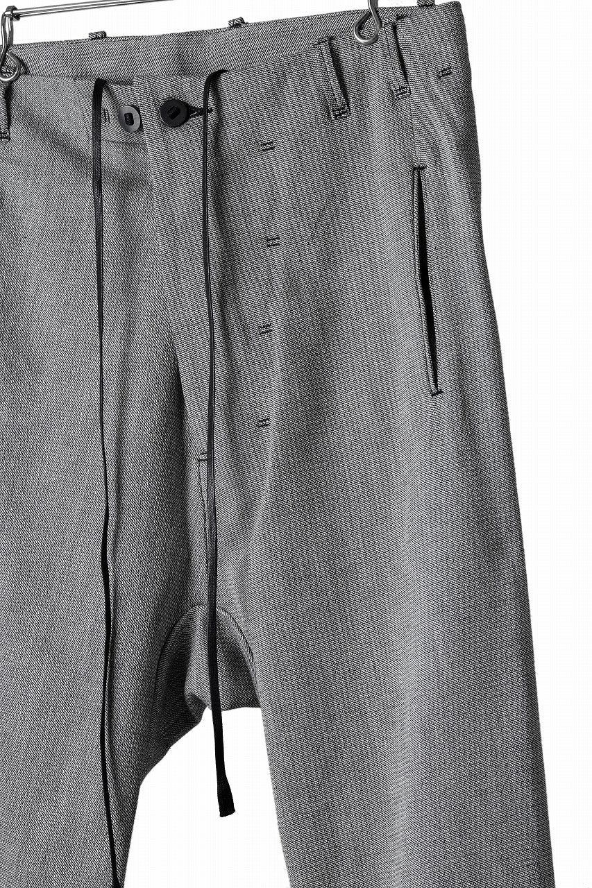 BORIS BIDJAN SABERI DROP CROTCH PANTS / NON OBJECT DYED "P3-FET10005" (GREY)