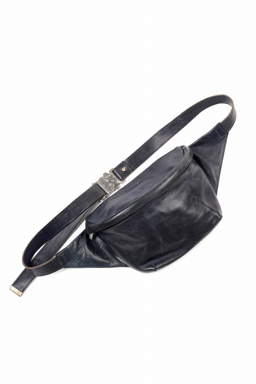 ierib Waist-Shoulder Bag / Shiny Horse Leather (NAVY)