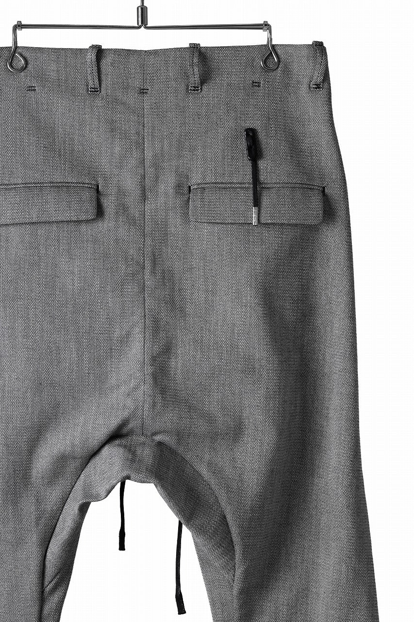 BORIS BIDJAN SABERI DROP CROTCH PANTS / NON OBJECT DYED "P3-FET10005" (GREY)