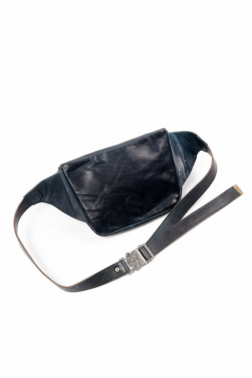 ierib Waist-Shoulder Bag / Shiny Horse Leather (NAVY)