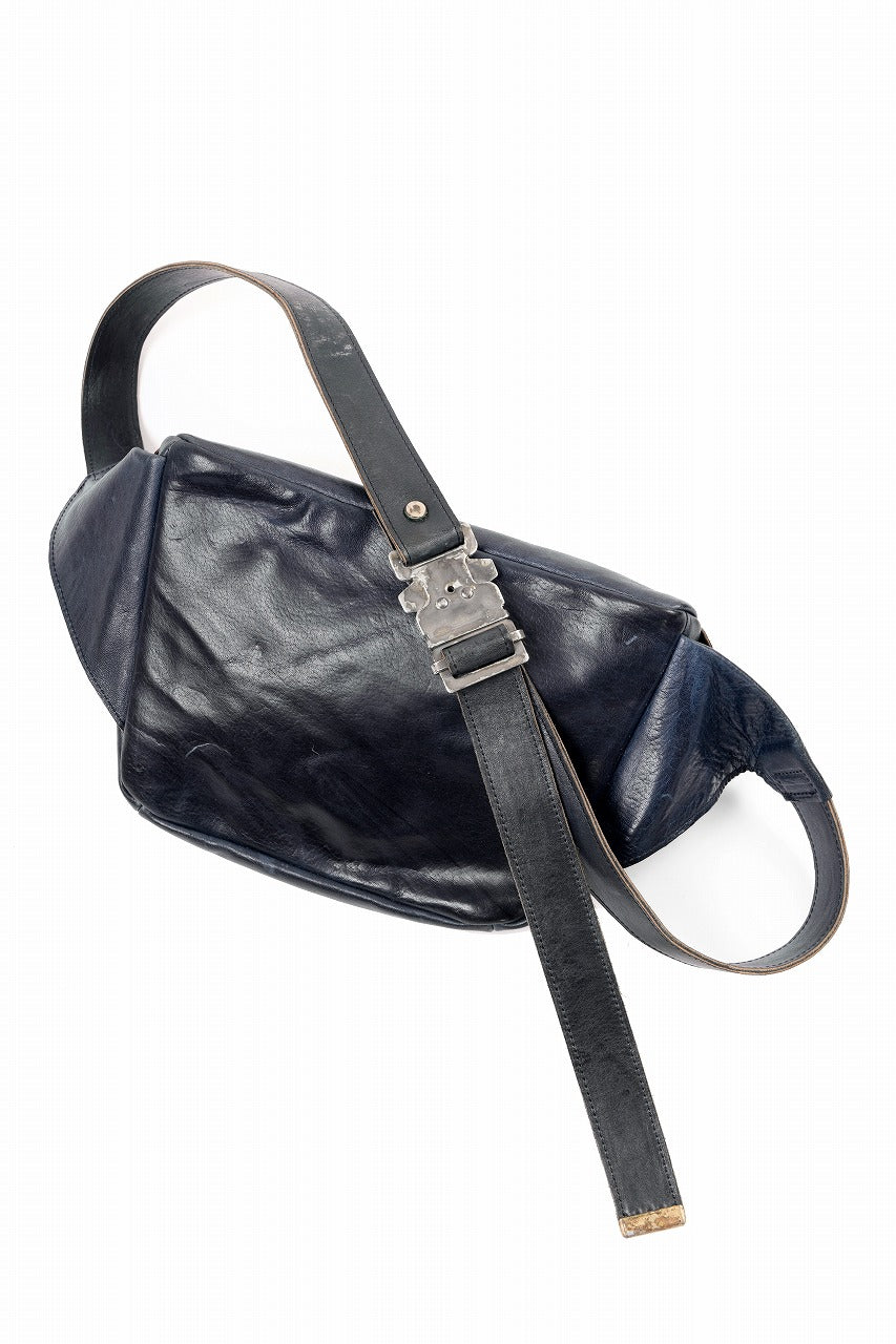 ierib Waist-Shoulder Bag / Shiny Horse Leather (NAVY)