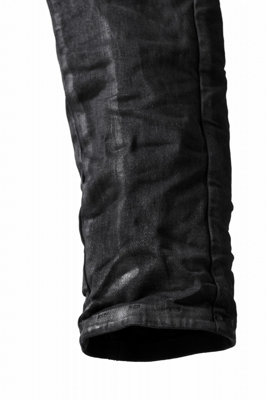 BORIS BIDJAN SABERI CROPPED TROUSER / VINYL COATED & NICKEL PRESSED & BODY MOLDED "P15.1BF-F1603K" (BLACK)