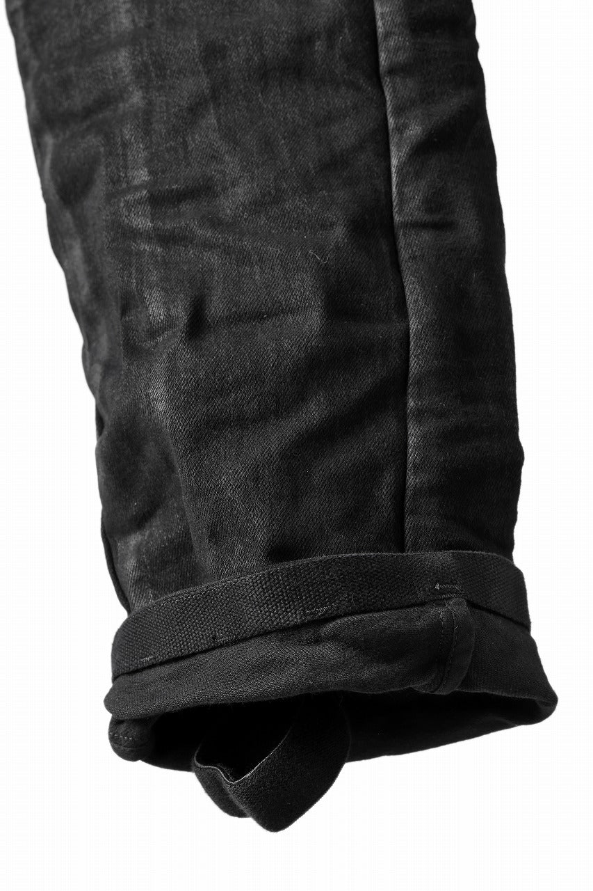 BORIS BIDJAN SABERI CROPPED TROUSER / VINYL COATED & NICKEL PRESSED & BODY MOLDED "P15.1BF-F1603K" (BLACK)