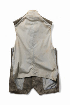 画像をギャラリービューアに読み込む, ierib Leather Vest / Hand Dyed Baby Calf (GREY)