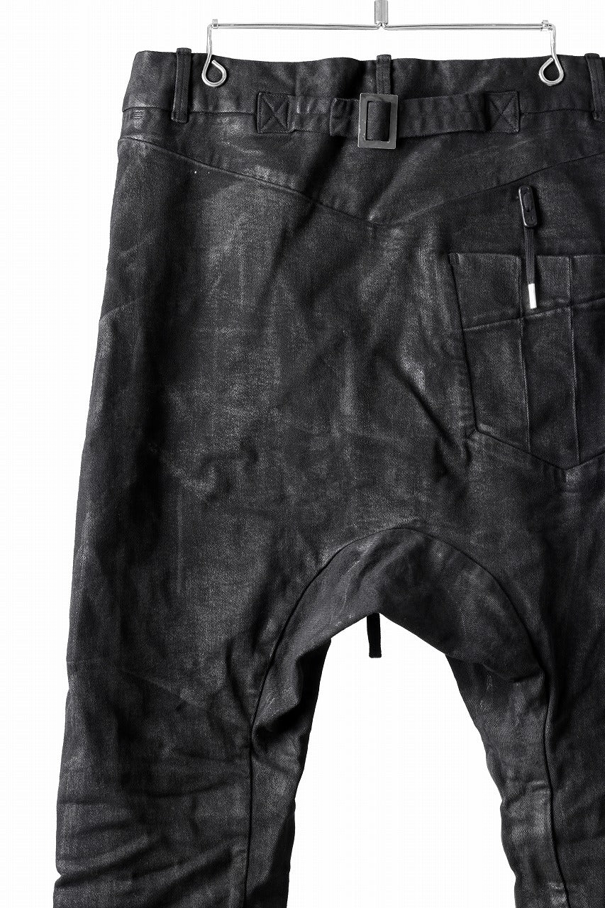 BORIS BIDJAN SABERI CROPPED TROUSER / VINYL COATED & NICKEL PRESSED & BODY MOLDED "P15.1BF-F1603K" (BLACK)