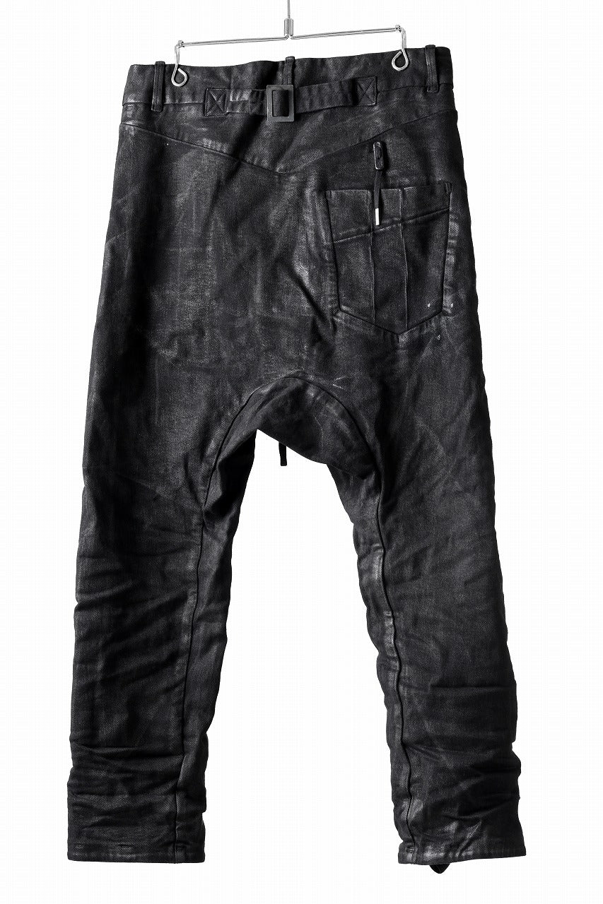 BORIS BIDJAN SABERI CROPPED TROUSER / VINYL COATED & NICKEL PRESSED & BODY MOLDED "P15.1BF-F1603K" (BLACK)