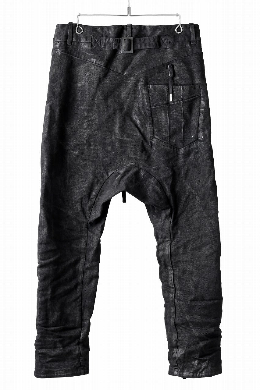 BORIS BIDJAN SABERI CROPPED TROUSER / VINYL COATED & NICKEL PRESSED & BODY MOLDED "P15.1BF-F1603K" (BLACK)