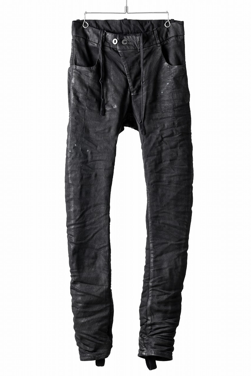 BORIS BIDJAN SABERI TIGHT FIT PANTS / VINYL COATED & NICKEL PRESSED & BODY MOLDED "P13.TF-F1939" (BLACK)