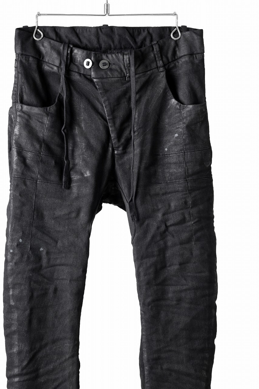 BORIS BIDJAN SABERI TIGHT FIT PANTS / VINYL COATED & NICKEL PRESSED & BODY MOLDED "P13.TF-F1939" (BLACK)