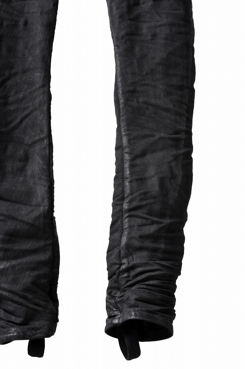 BORIS BIDJAN SABERI TIGHT FIT PANTS / VINYL COATED & NICKEL PRESSED & BODY MOLDED "P13.TF-F1939" (BLACK)