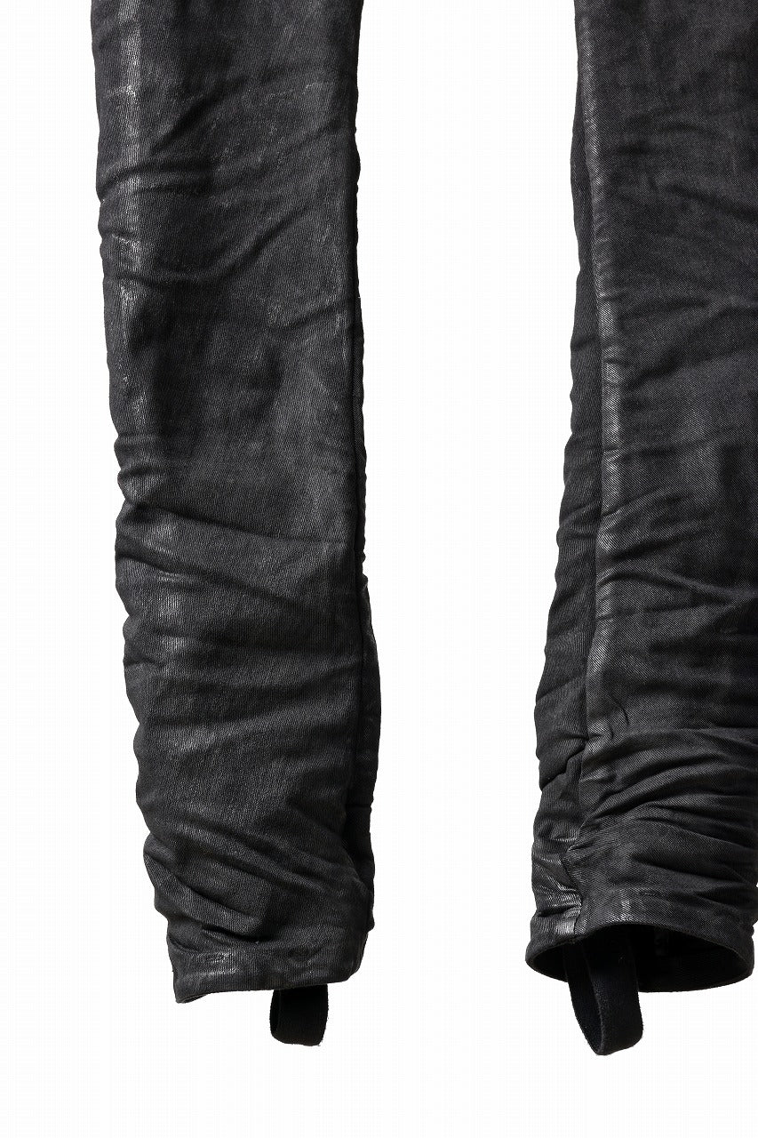 BORIS BIDJAN SABERI TIGHT FIT PANTS / VINYL COATED & NICKEL PRESSED & BODY MOLDED "P13.TF-F1939" (BLACK)