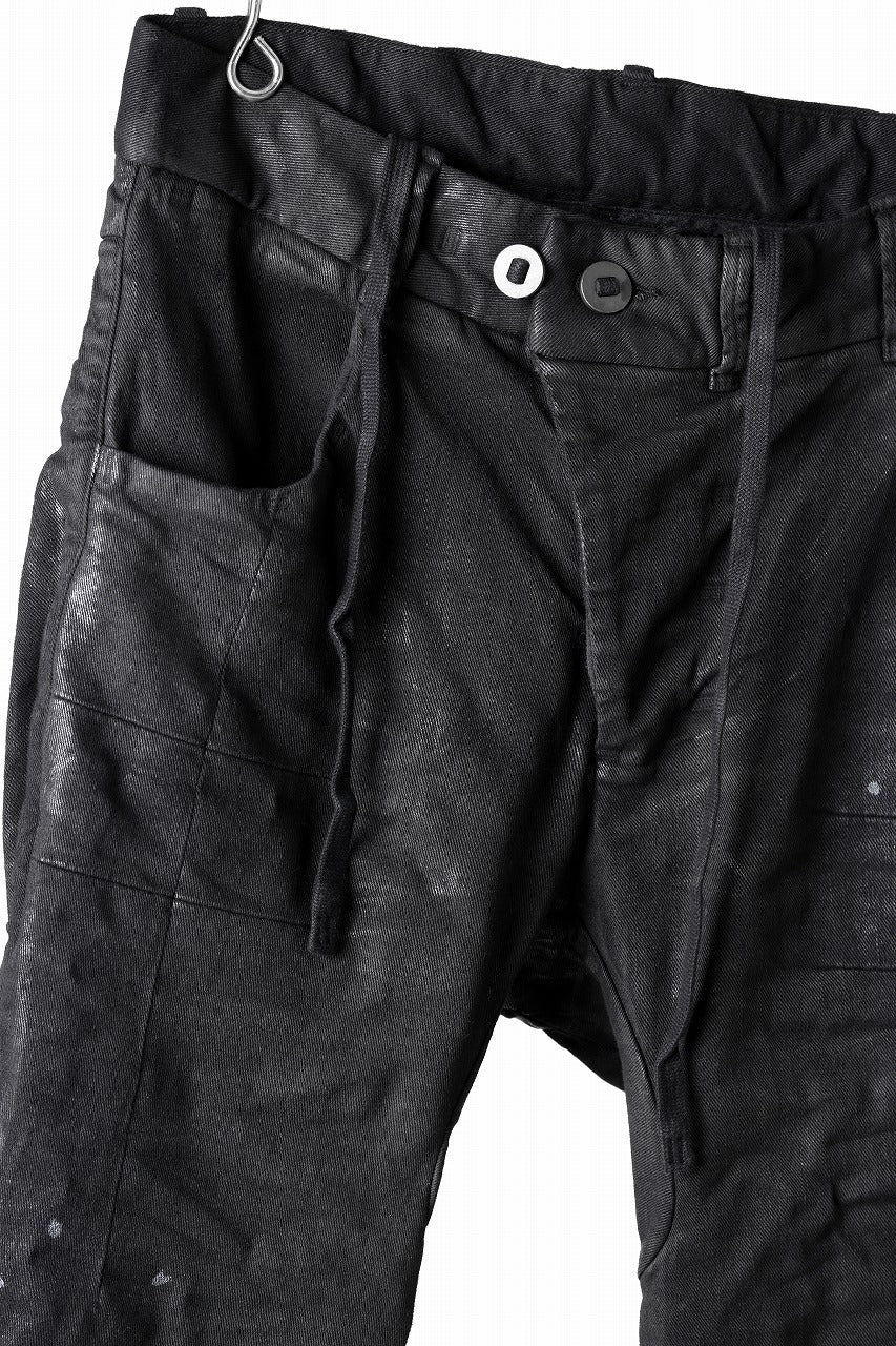 BORIS BIDJAN SABERI TIGHT FIT PANTS / VINYL COATED & NICKEL PRESSED & BODY MOLDED "P13.TF-F1939" (BLACK)