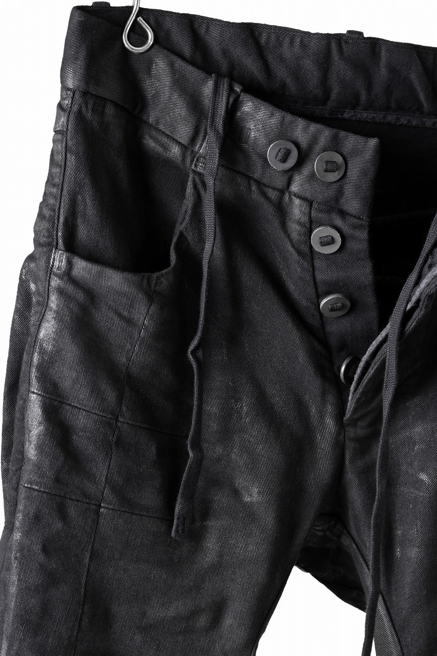 BORIS BIDJAN SABERI TIGHT FIT PANTS / VINYL COATED & NICKEL PRESSED & BODY MOLDED "P13.TF-F1939" (BLACK)